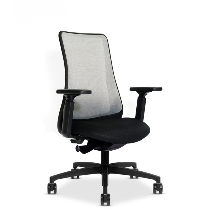 library-images-genie-9e1-chair-A-seat-51A18R-19AB-74C-black-frame-silver-mesh-black-base-black-fabric-front45-side-view