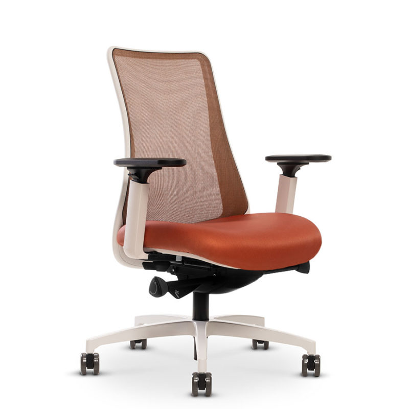 library-images-genie-9f1-chair-B-seat-52A18R-19AB-67C-whiteframe-natural-copper-mesh-white-base-orange-fabric-front45-side-view
