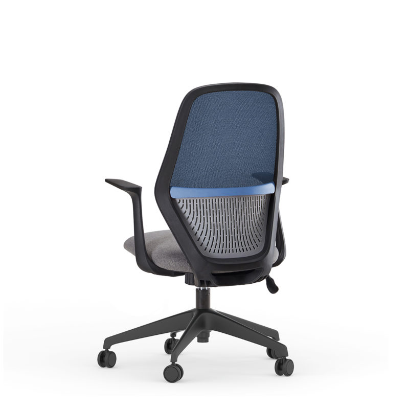 library-images-rise-9e2-black-frame-45C-fixed-arm-high-profile-base-blue-accent-blue-mesh-back-light-grey-seat-back45