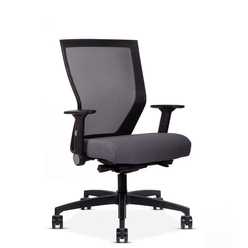 library-images-runII-9c5-mid-back-medium-seat-38A1-65C-black-frame-black-mesh-black-base-grey-seat-front45-side-view