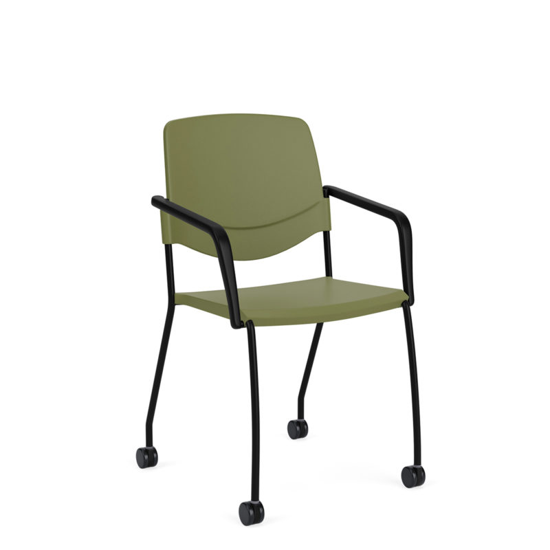 library-images-sutro-9c1-side-chair-on-wheels-sage-poly-black-frame-black-arms-front45